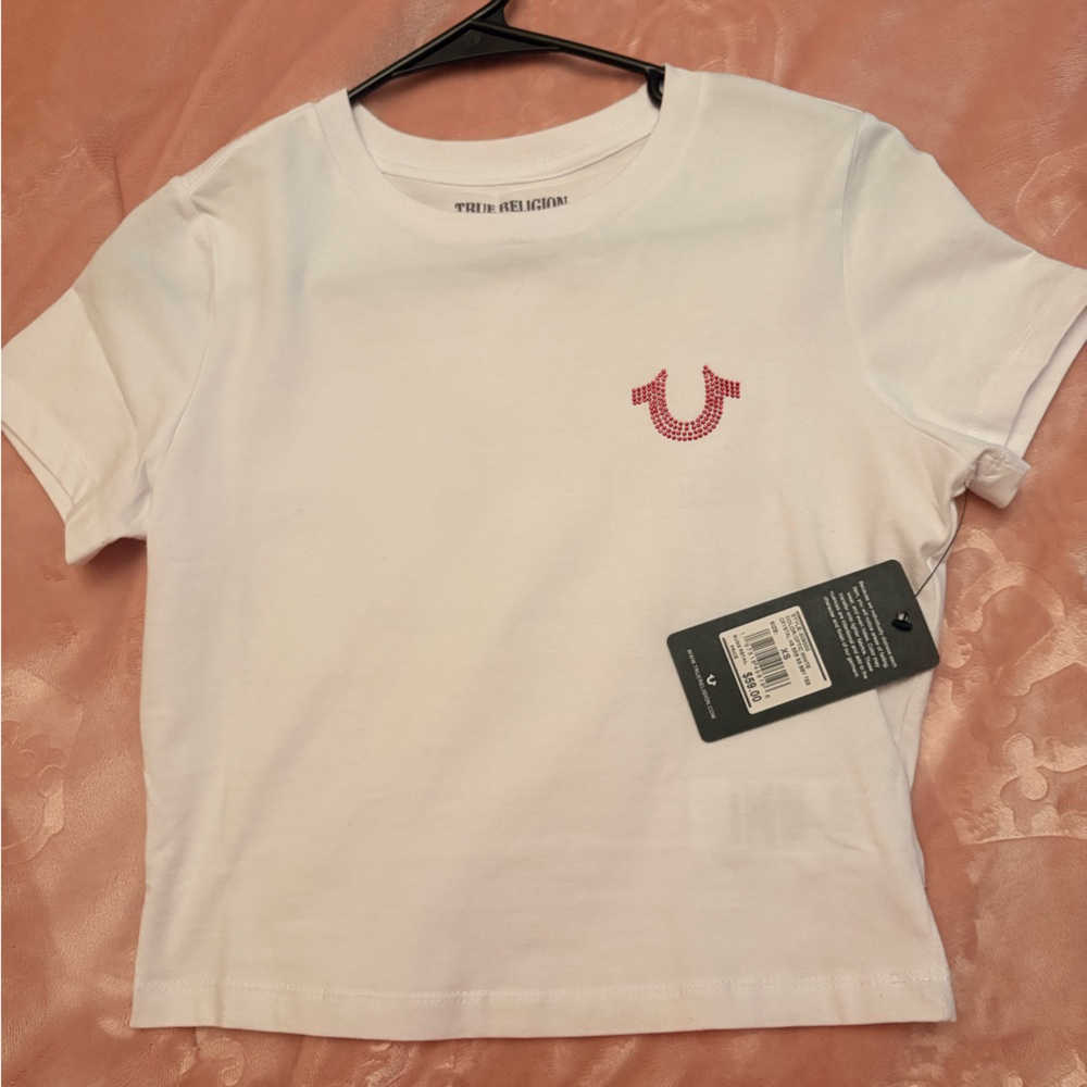 True Religion White Tee with Red Graphic - Picture 2 of 5